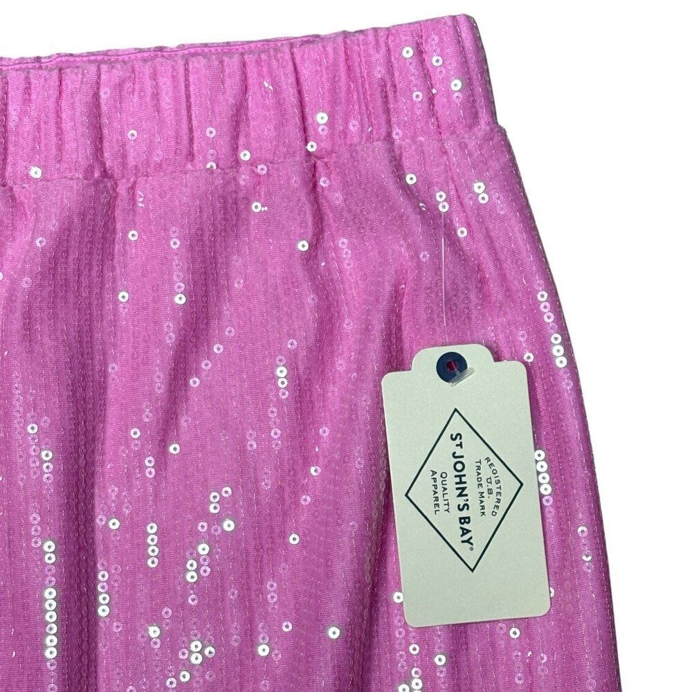 St. John's Bay Pink Bloom Sequin Skirt New With Tags Size 2X - Picture 6 of 10